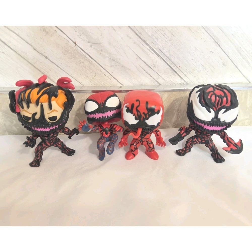 Spiderman Carnage Funko Pop Lot #371 #367 #99 Hot Topic #486 Spider Carnage